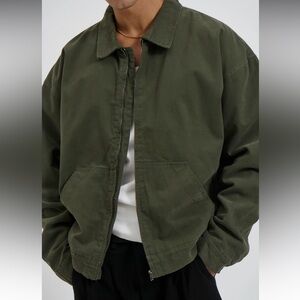 NEW BRONZE SNAKE SAMPSON & TAYLOR MEN’S MEDIUM COLLAR LINED JACKET KHAKI